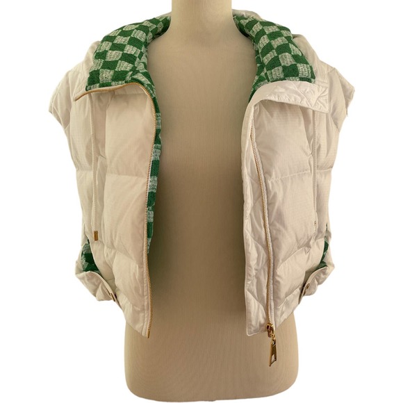 Louis Vuitton Open Arm Pillow Puffer Jacket White Sz 38 - Picture 1 of 13